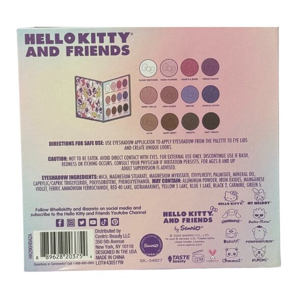 Sanrio‎ Hello Kitty and Friends Eyeshadow Palette by Taste Beauty - NWT - Picture 2 of 6